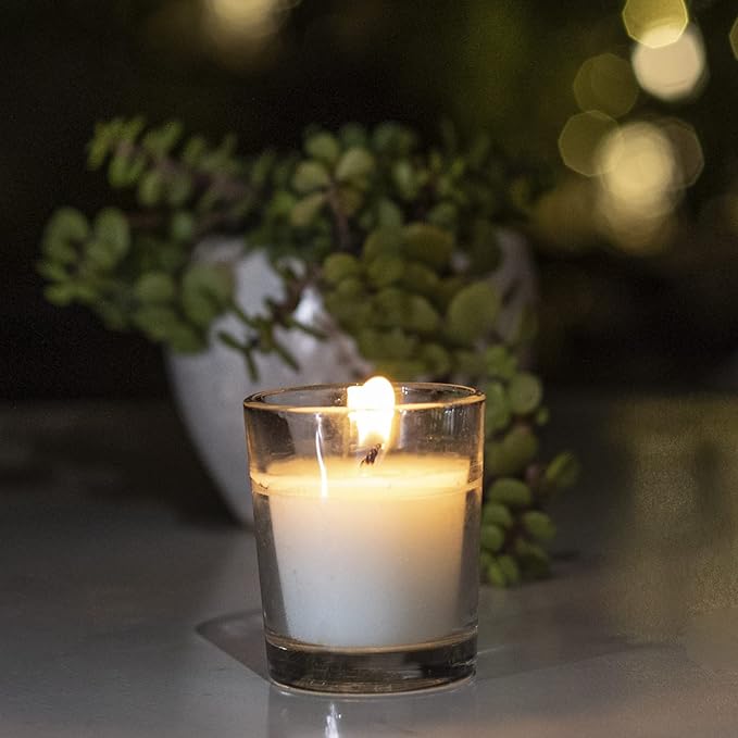 Kaameri Bazaar Set of 6 Highly Fragranced Jasmine Fields Filled Glass Votive Candles