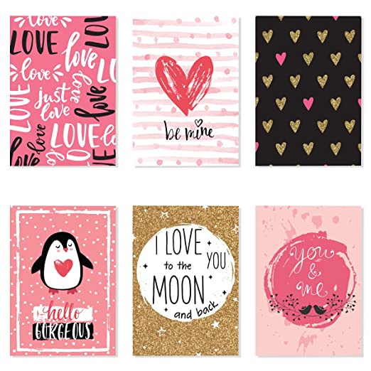 Greeting Cards Thank You Cards (Love Notecards) Set of 12 Blank Note Cards with Envelopes