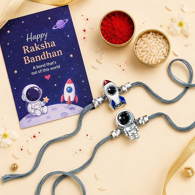 Space Explorer Rakhi Set of 2 for Kids