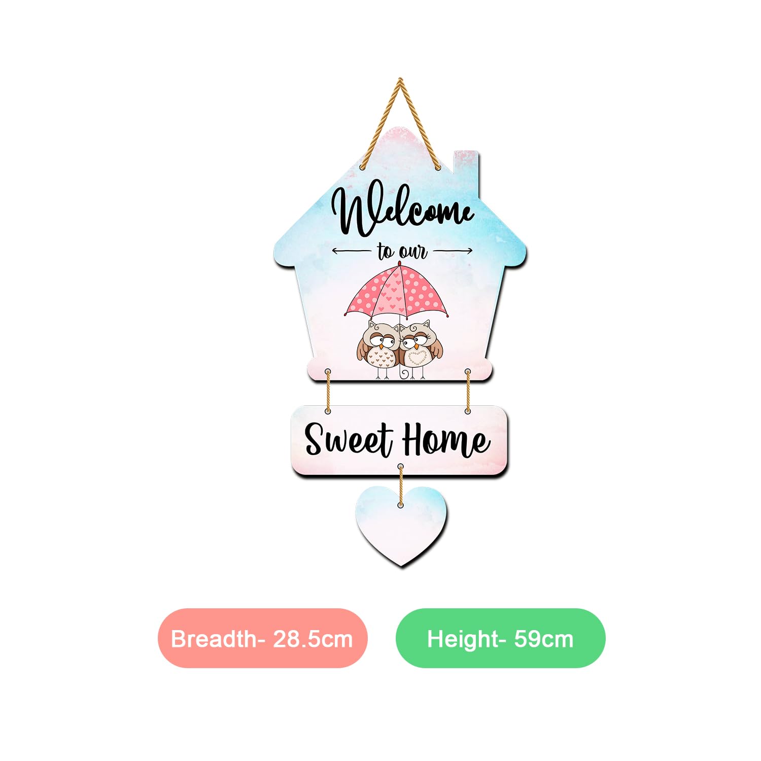 Welcome To Our Home Wall Hanging for Living Room - Bedroom - Home Décor - Gifts 