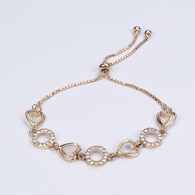 Valentine Bronze Heart Bracelet for Her