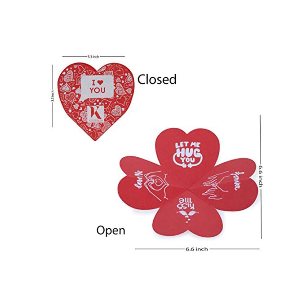 Valentine Red Rose with Heart Shape Greeting Card 