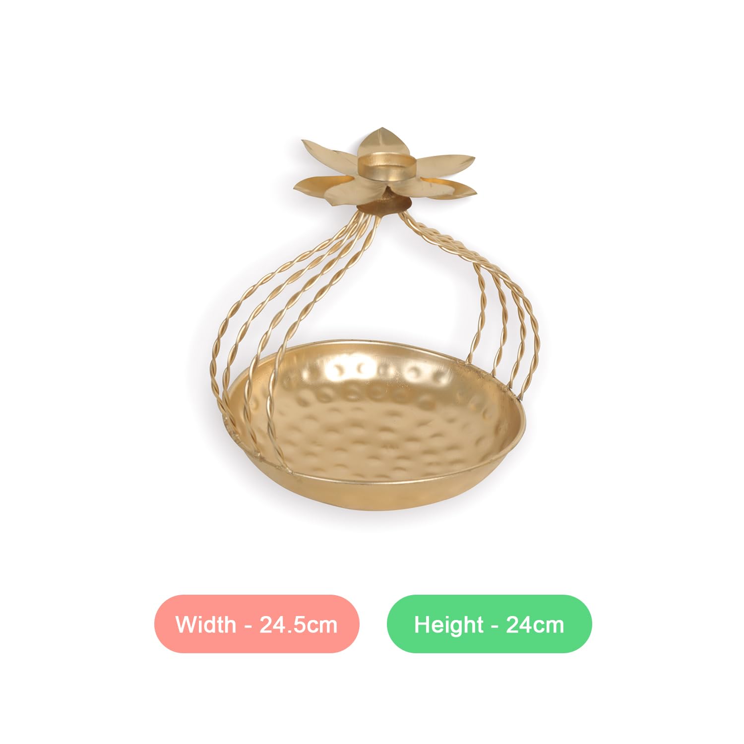 Flower Shape Diya Decorative Urli Bowl for Floating Flowers and Tea Light Candles  Diwali Decoration