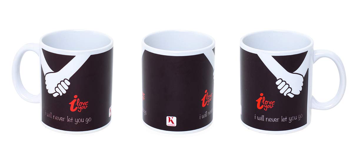 Valentines Day I Never Want to Stop Making Memories with You Quote Coffee Mug (Multicolour, 330 ml) 