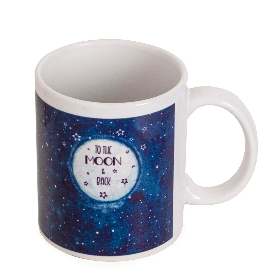 Valentines Day Gift, to The Moon and Back Quote Printed Cushion Cover with Filler(Blue 12 x 12) and 