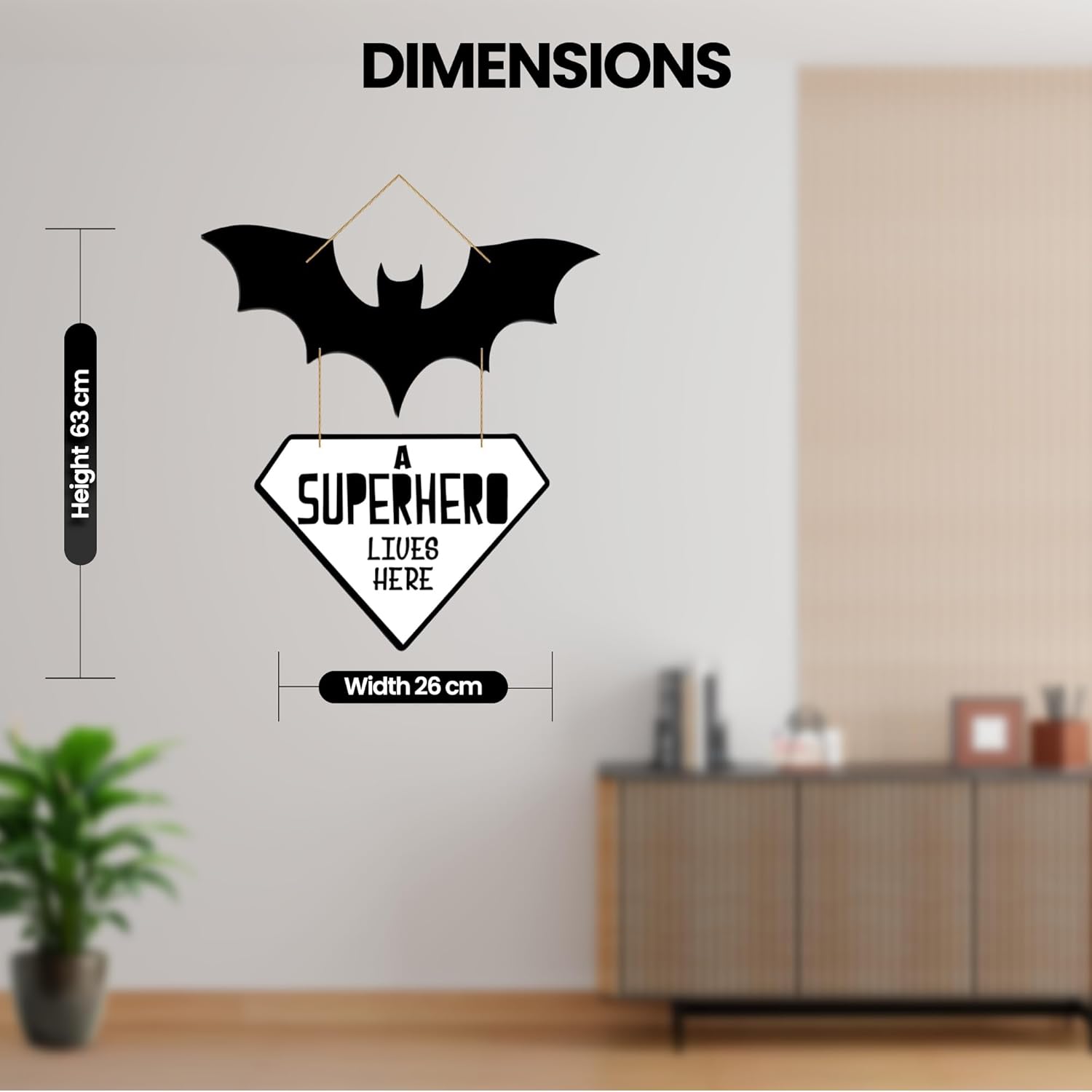 Bat Wall Sculpture  Wooden Wall Hanging Art