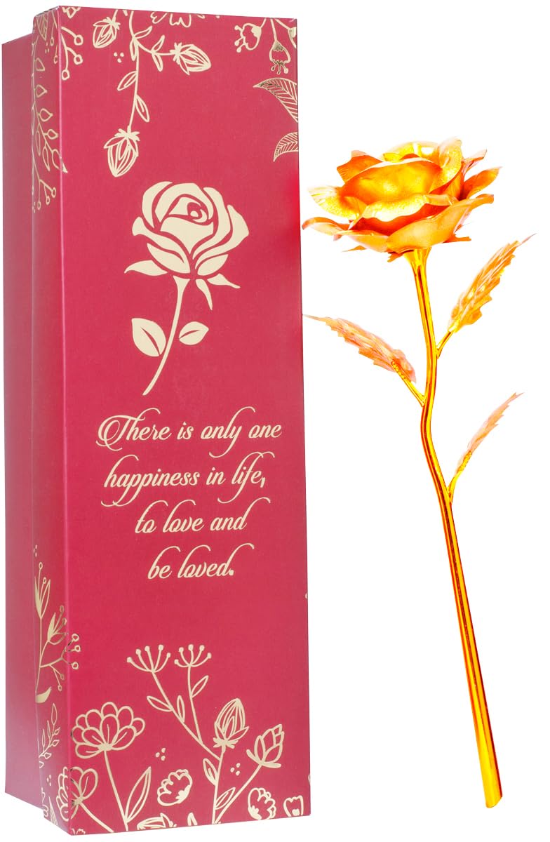 Plastic Valentine Goldencolor Rose With Heart Shape Greeting Card 