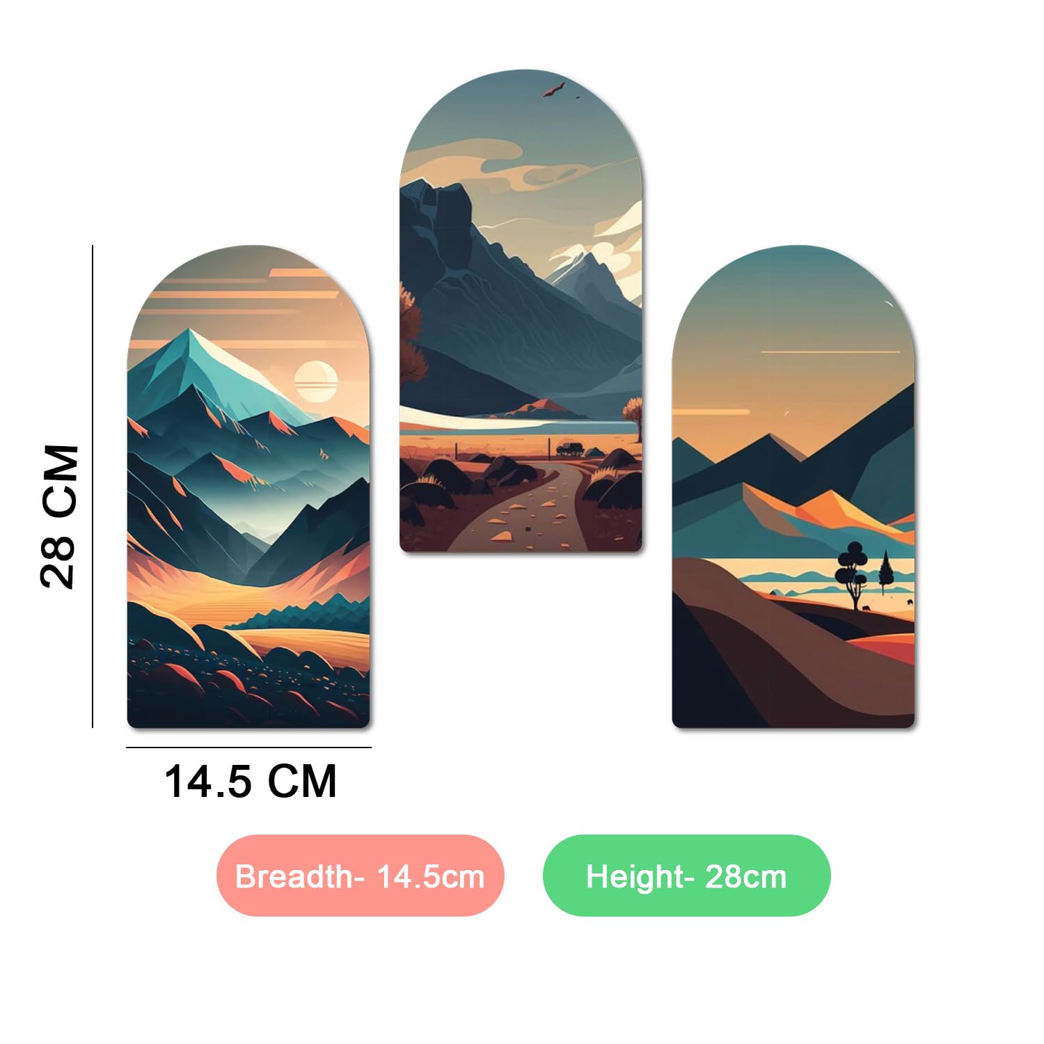 Mountain Design Wall Hanging for Living Room -Bedroom -Home Décor - Gifts - Wooden Hanging