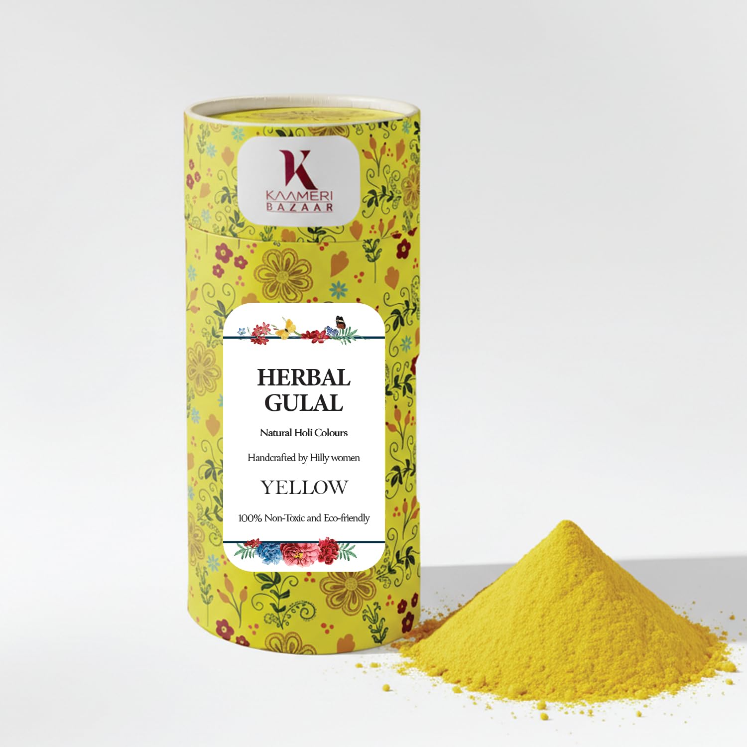 Natural Holi Gulal Colour Pack Organic Holi Multi Colours - Pack of 4 100gm Each