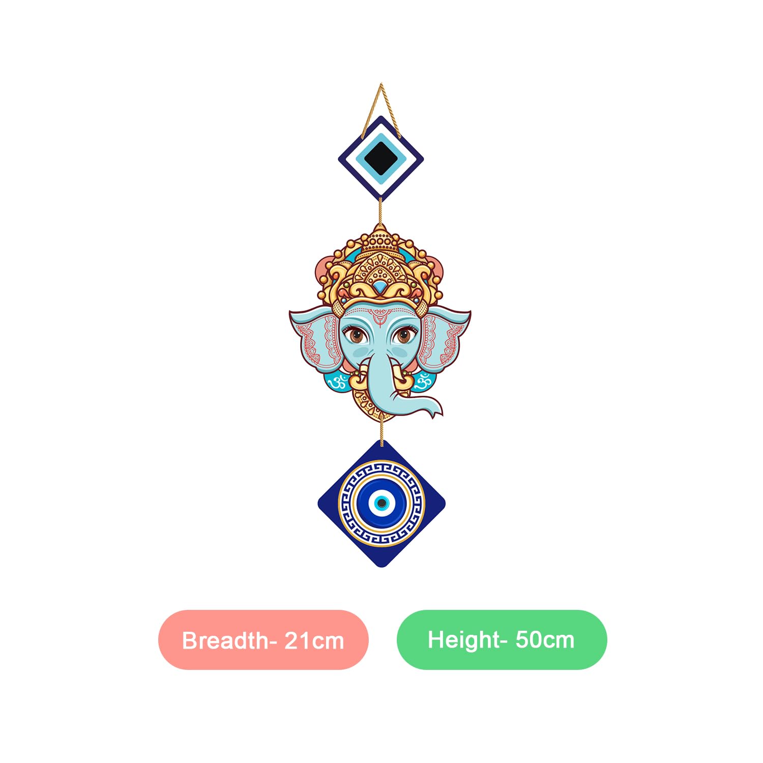 Home Decorative God Ganesha Wall Hanging Art made of MDF for Living Room, Bedroom Decoration