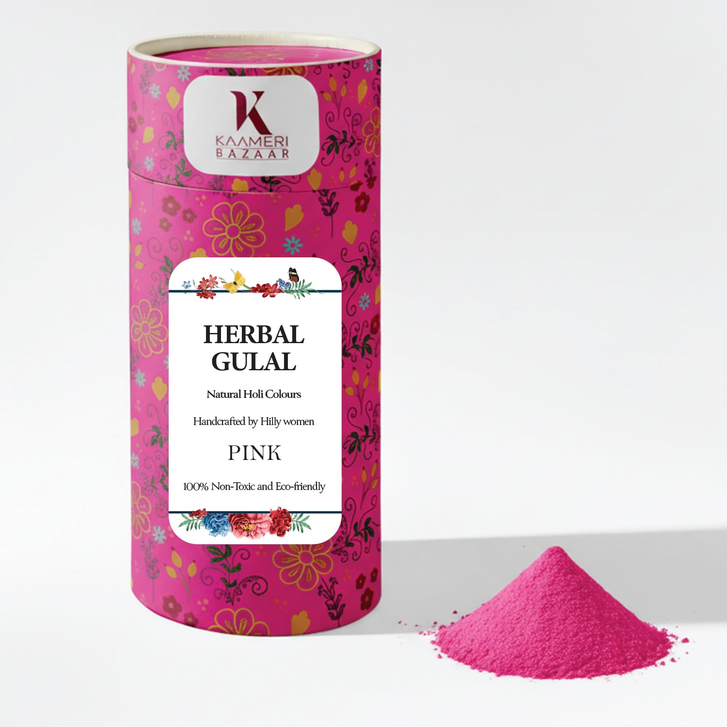 Natural Holi Gulal Colour Pack Organic Holi Multi Colours - Pack of 4 100gm Each