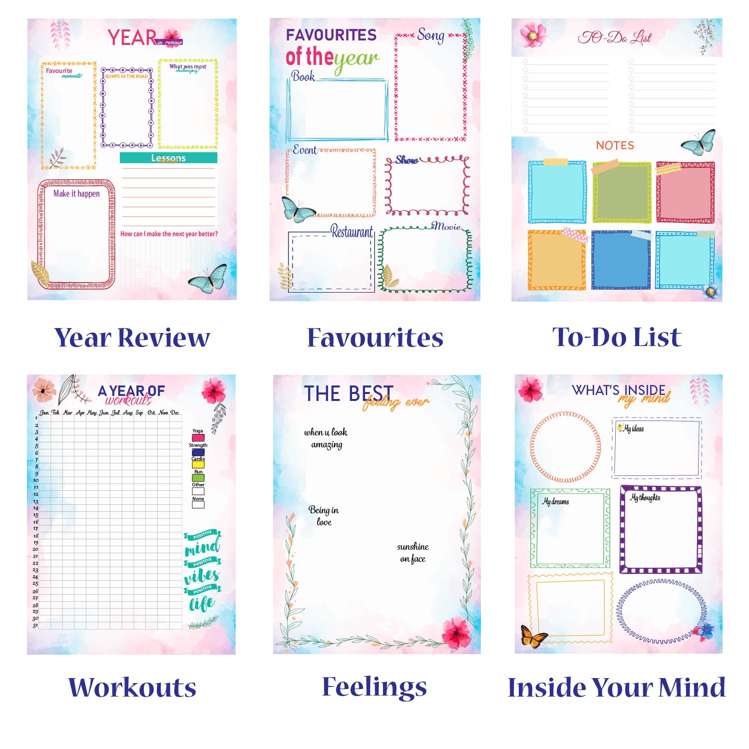 Be The Energy You Want To Attract Planner Kit Undated B5 Planner with Stickers, Bookmarks, Poster, A
