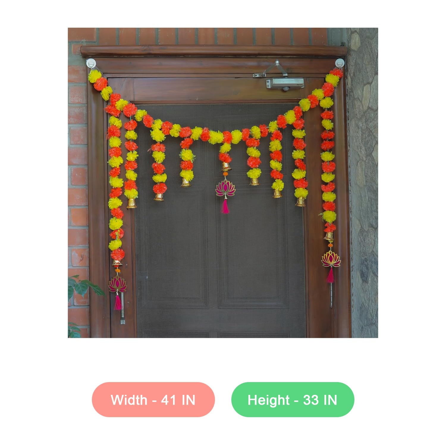 Decorative Door Hanging Toran for Diwali Traditional Bandharwal Thoran Used for Decoration of Main E