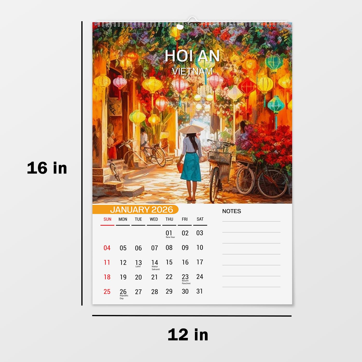 2026 Wall Calendar  Professional Monthly Planner (Jan 2026 - Dec 2026)  7-Sheet Dual-Sided Hanging C