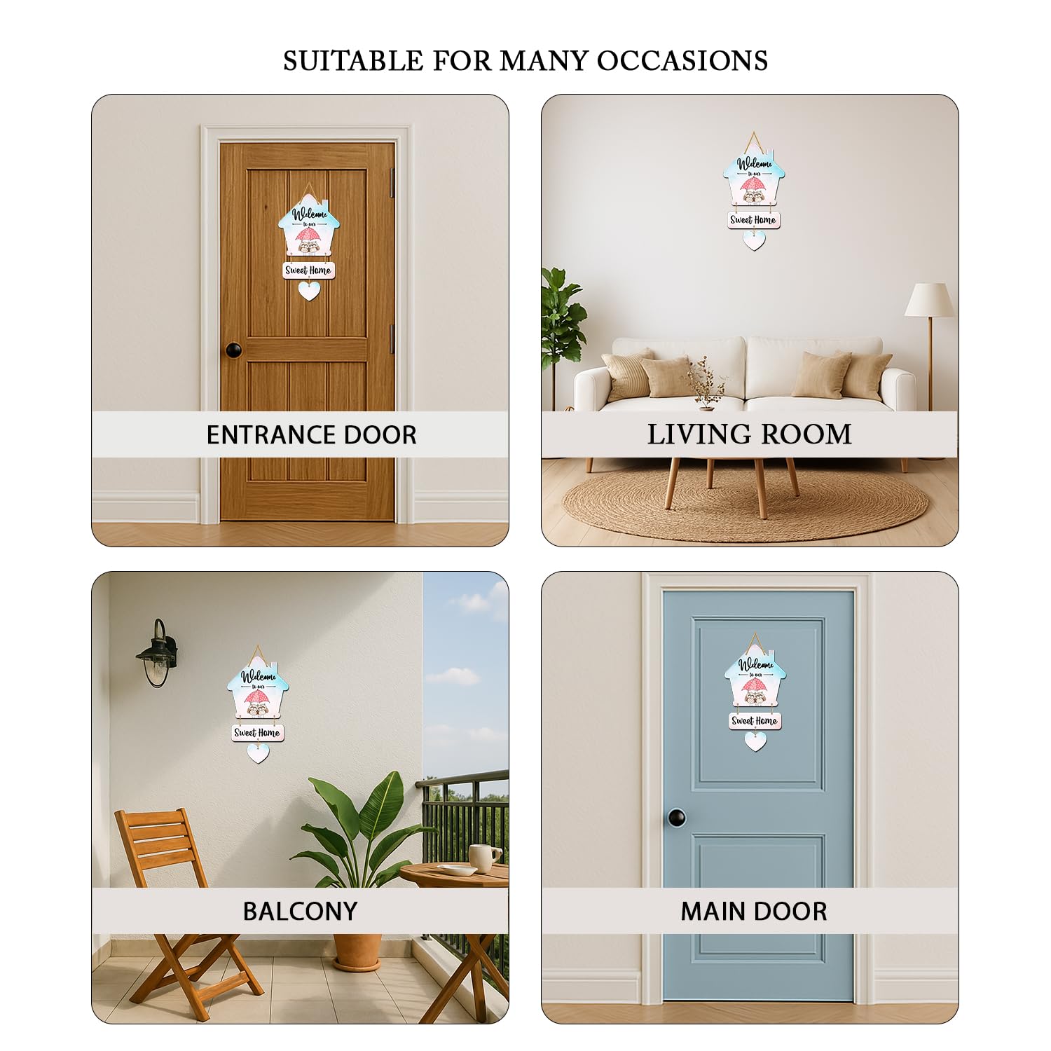 Welcome To Our Home Wall Hanging for Living Room - Bedroom - Home Décor - Gifts 