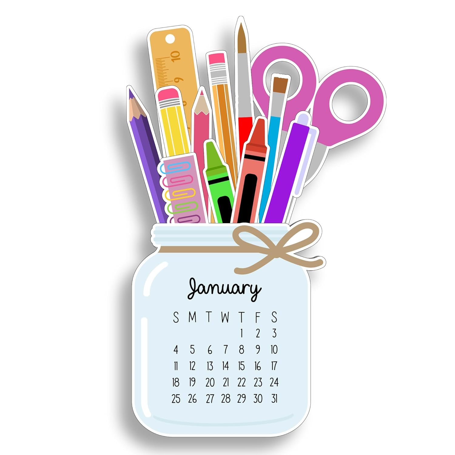  Beautiful Stationary Desk Calendar 2026  Canning Jar Shaped Table Calendar for Office  Mini Table C