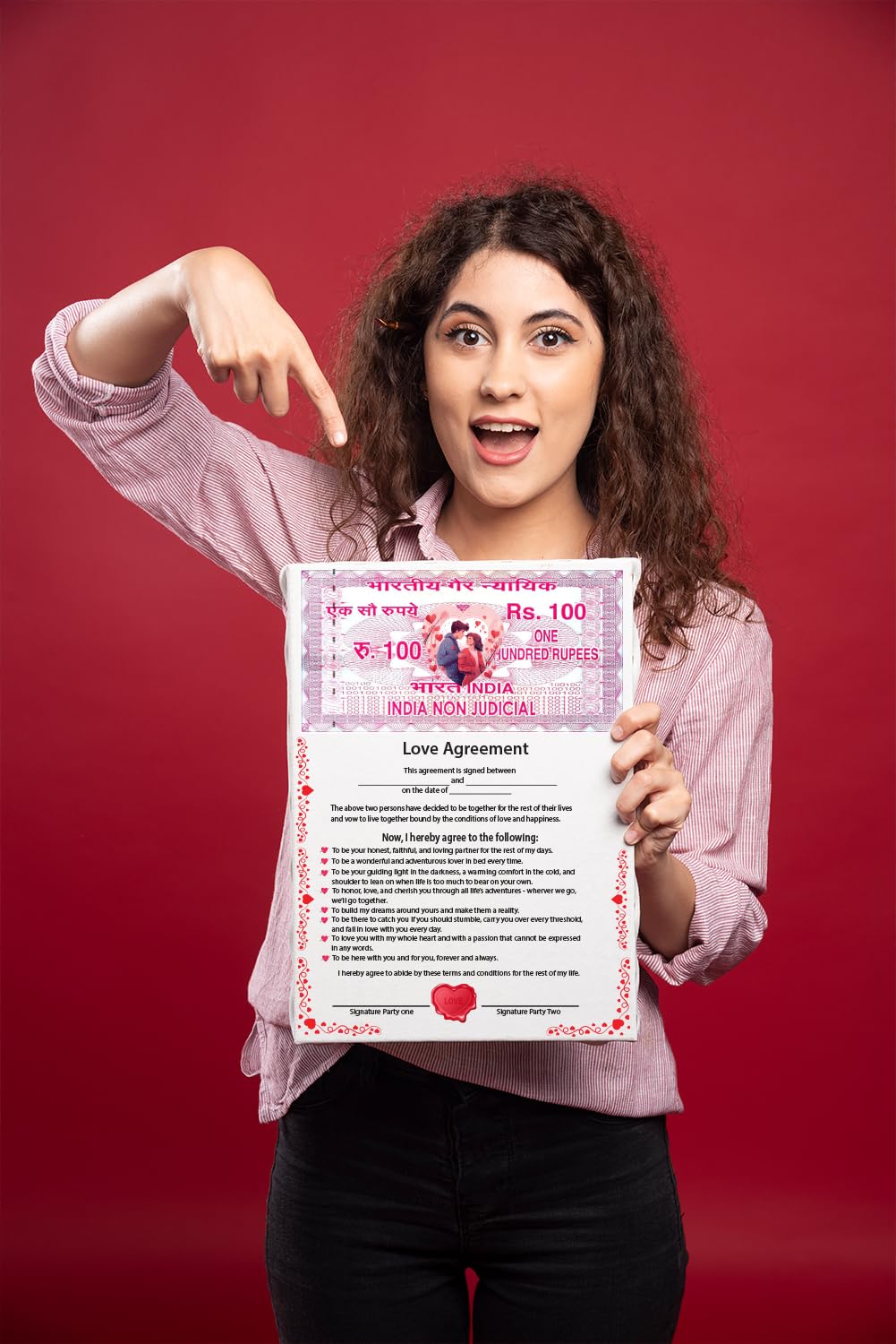 Love Contract Agreement - Certificate Gift for Valentines Day