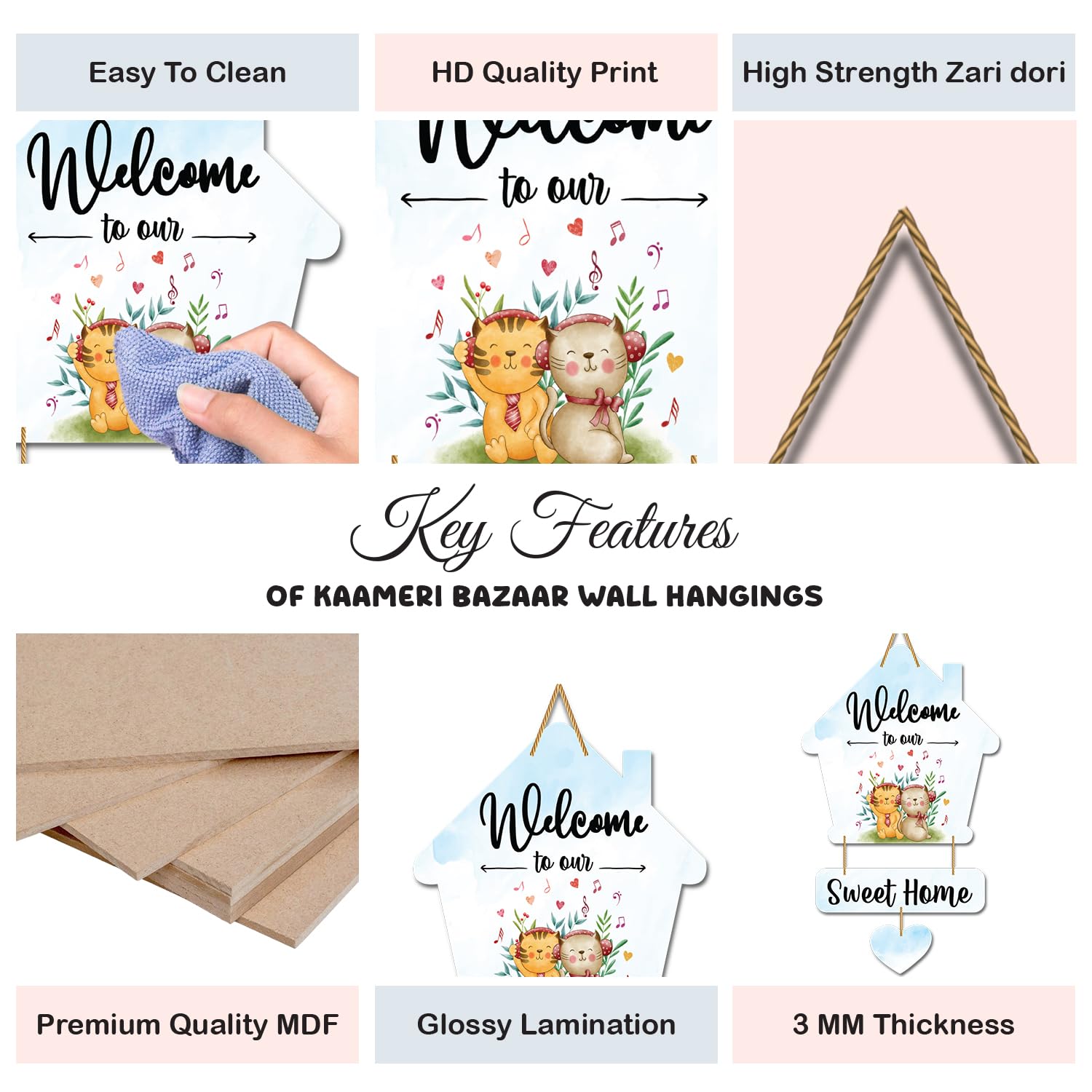 Welcome To Out Home Wall Hanging For Living Room - Bedroom - Home Décor - Gifts 