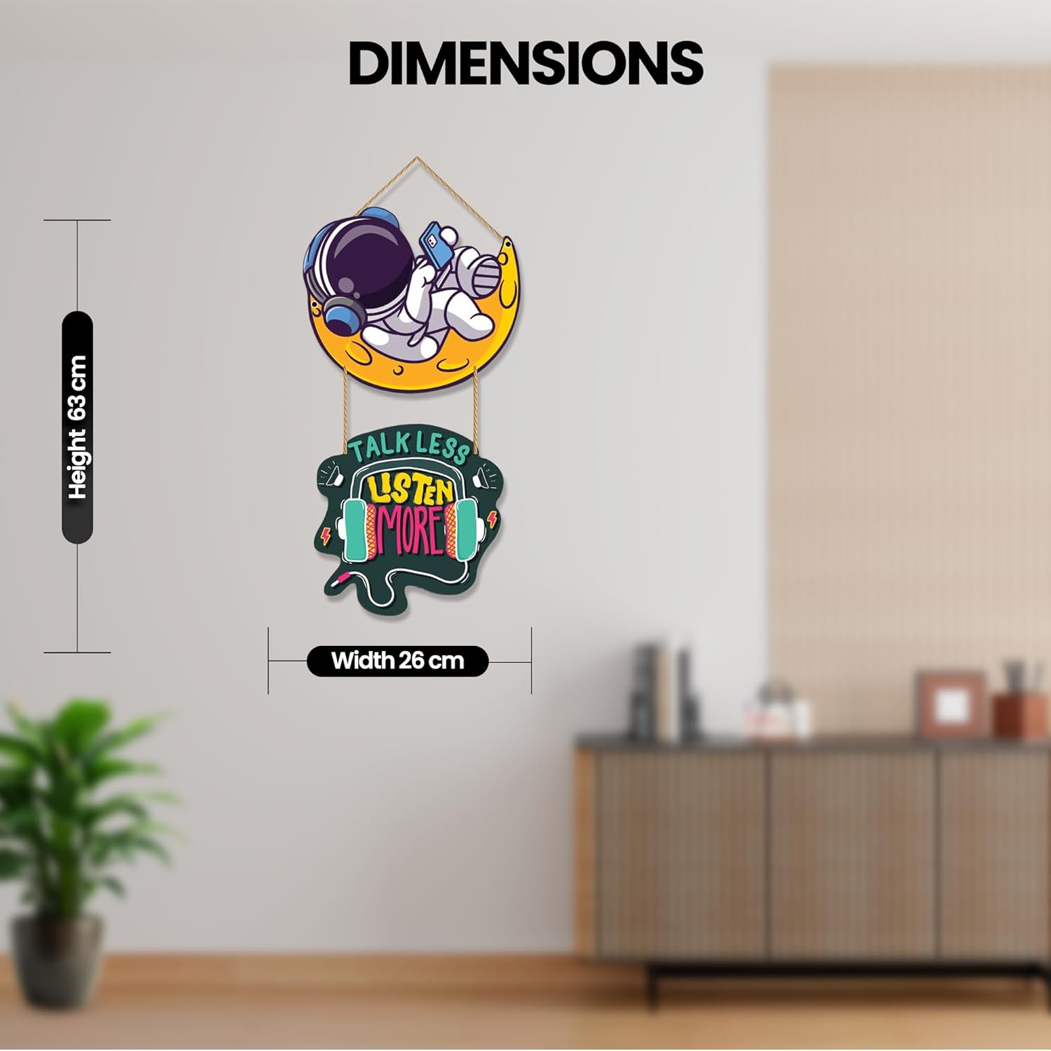 Astronaut Wall Sculpture  Wooden Wall Hanging Art 