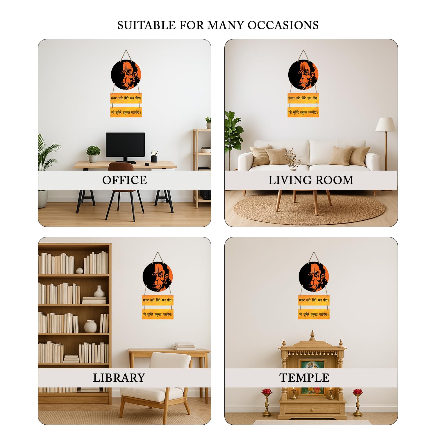 Home Decoration God Hanuman Wall Hanging Art made of MDF