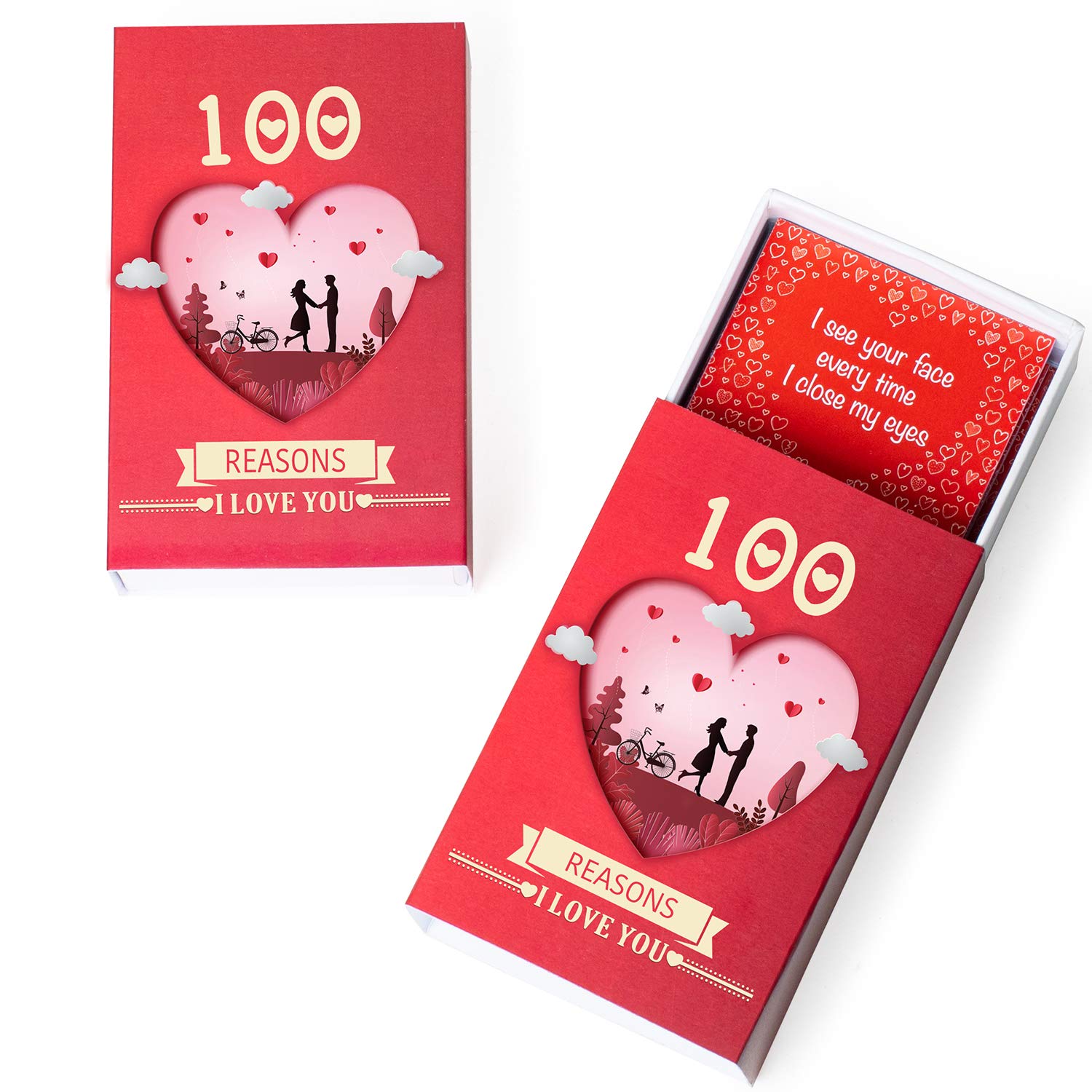 00 Reasons Why I Love You Cards,Love Box,Confession Box,Valentine'S Day Gift,Gift For Girlfriend,Boy