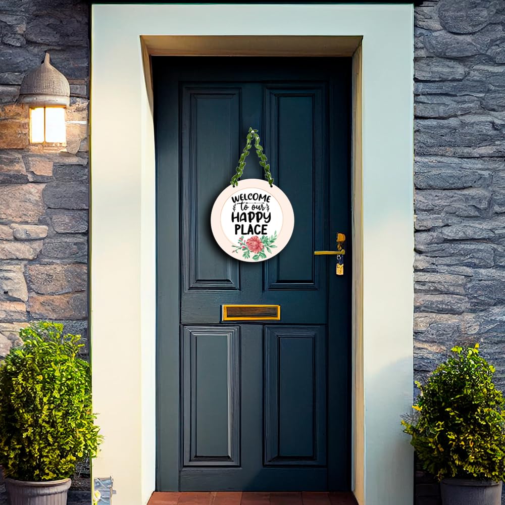 Wooden Wall Hanging Decor - Wall Hanging Decoration Welcome To Our Happy Place