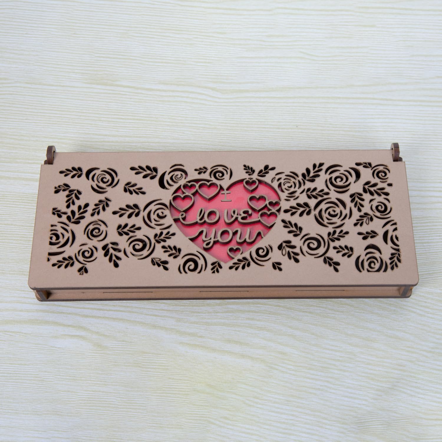 MDF Red Rose with Gift Box 