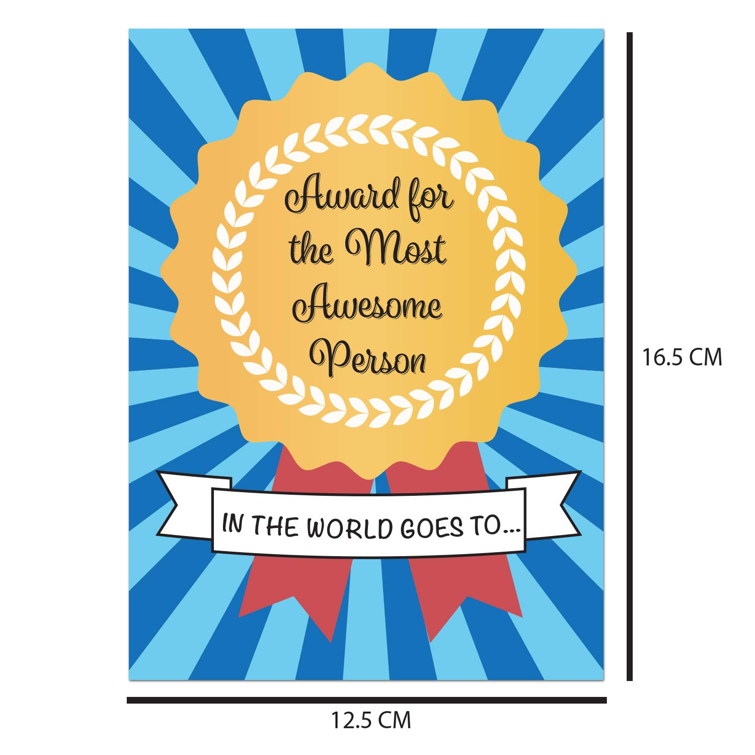 Most Awesome Person Greeting Card with Mirror Inside - Unique Card for Girlfriend/Boyfriend/Friends 