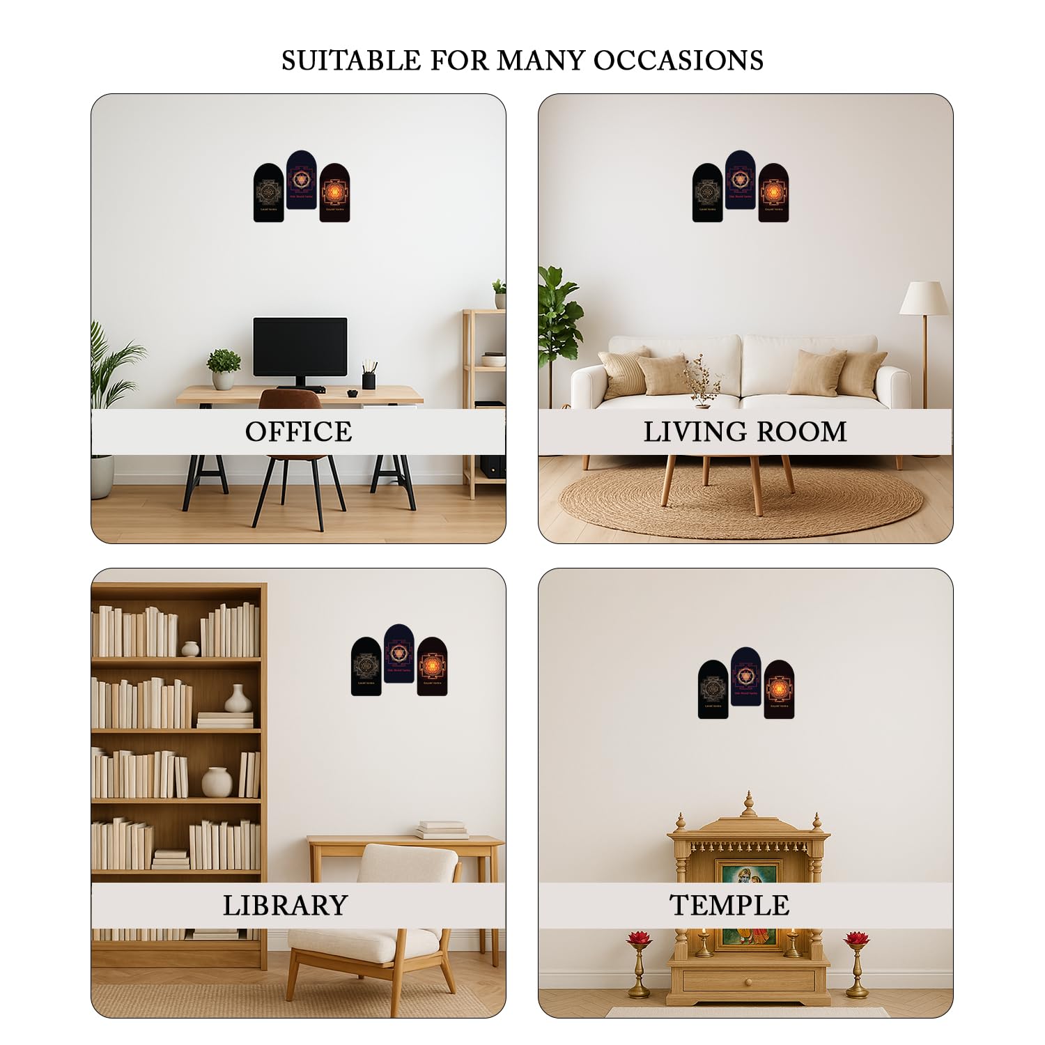 Shiv Sakti, Laxmi, Gayatri Yantra Wall Art for Living Room, Pooja 