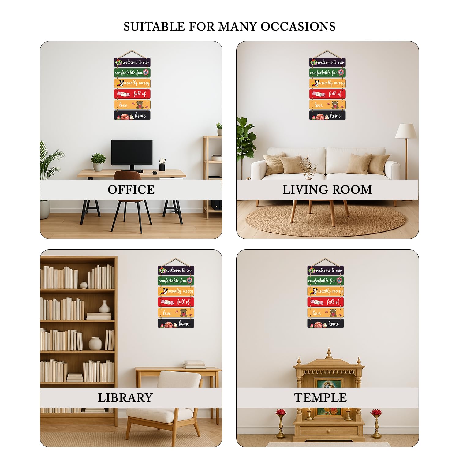 Funny Motivational Positive Quote Wall Hanging Decorative Item for Living Room Main Entrance Door