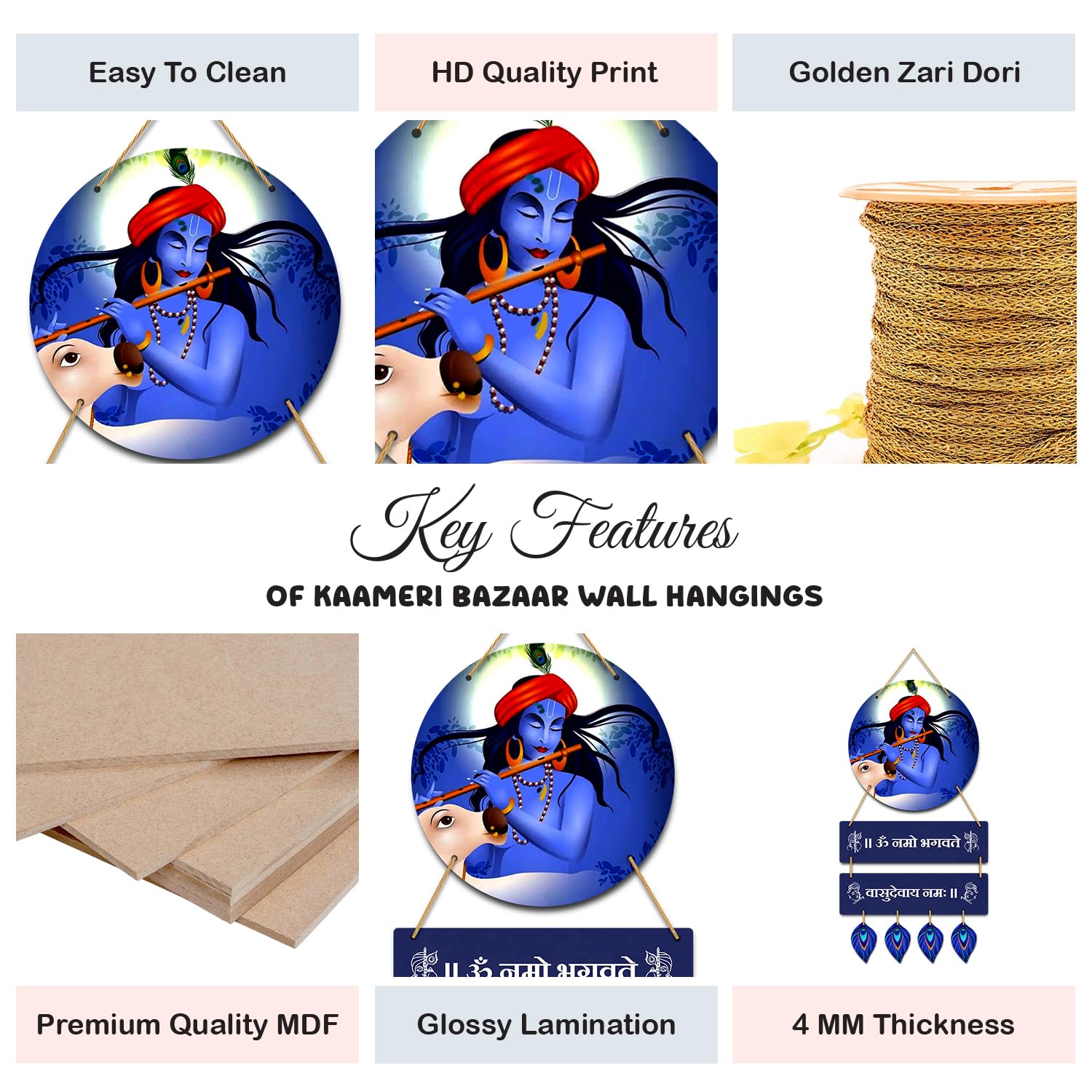 Om Namoh Bhagvate Vasudevaya Namah Wall Hanging