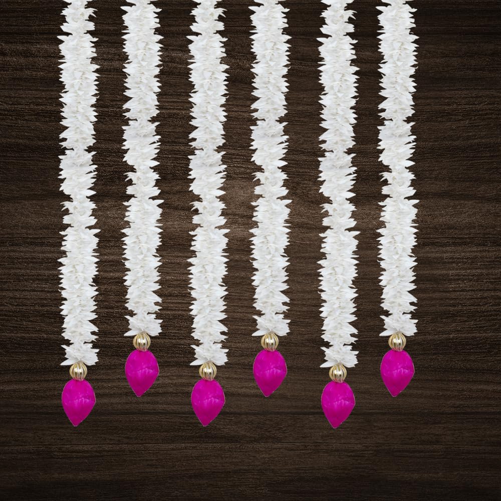 Handmade Lotus Hanging Decoration Items - Set of 6 Artificial Lotus Flowers for Decoration