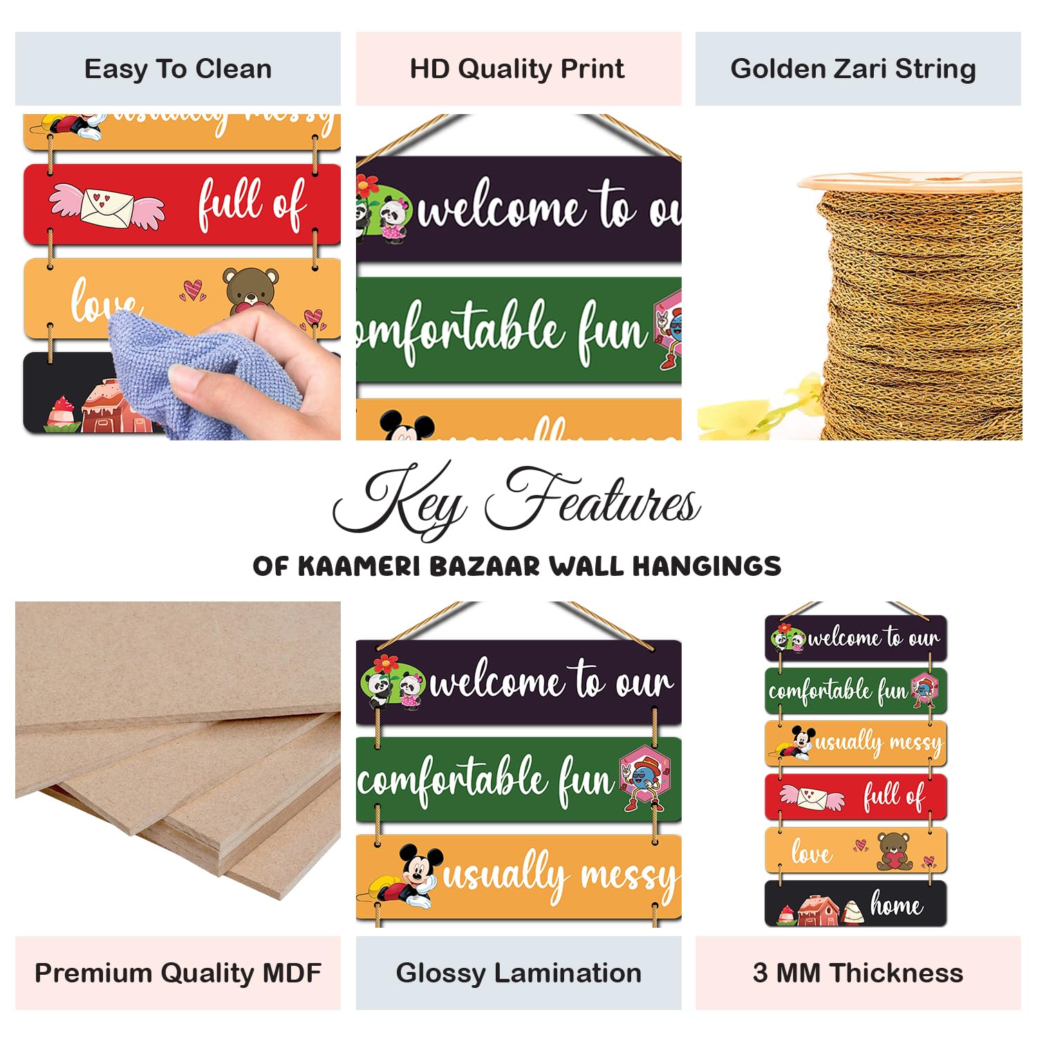 Funny Motivational Positive Quote Wall Hanging Decorative Item for Living Room Main Entrance Door