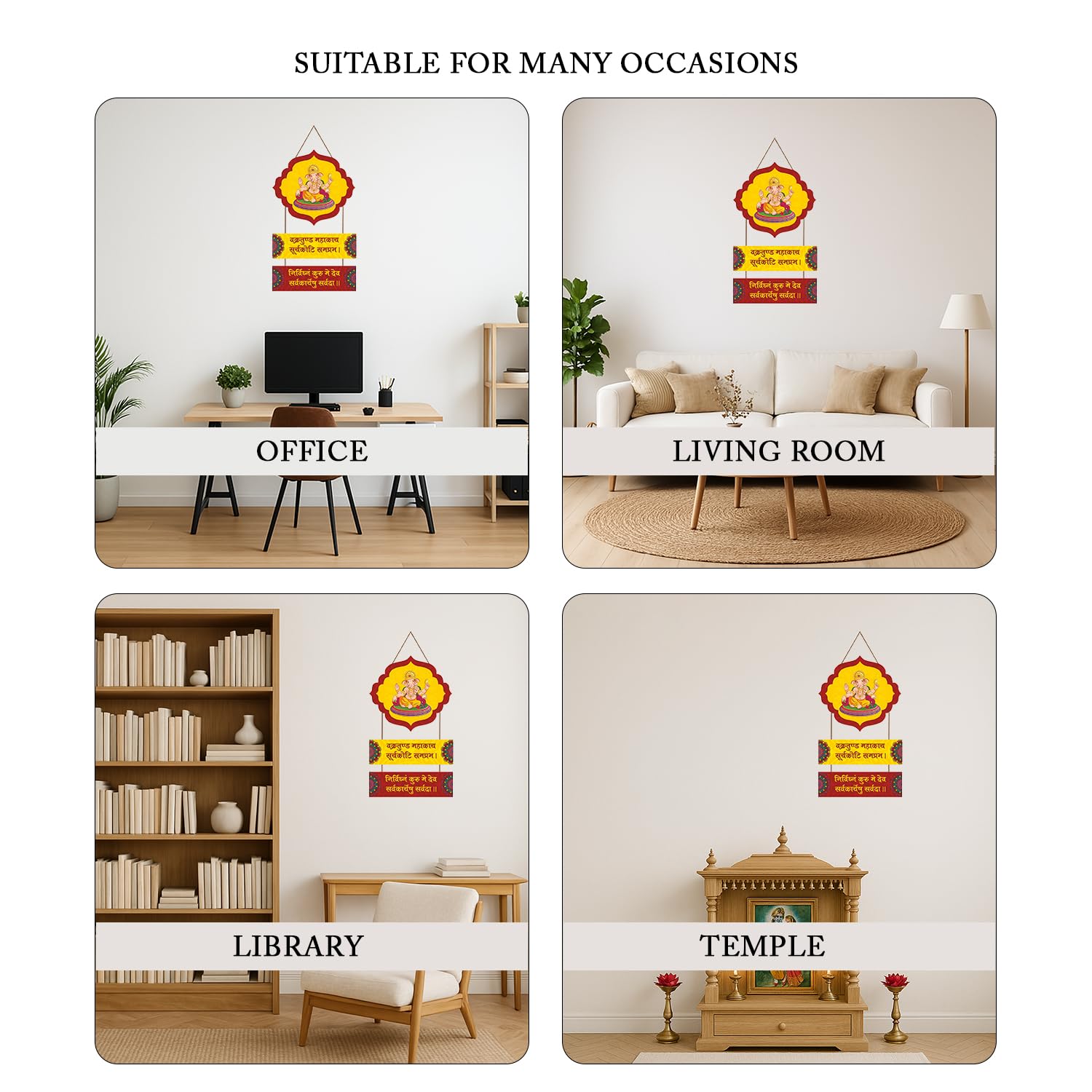 Decorative Wall Hanging Ornaments Wooden Art Decoration Item for Home Decor - Gift