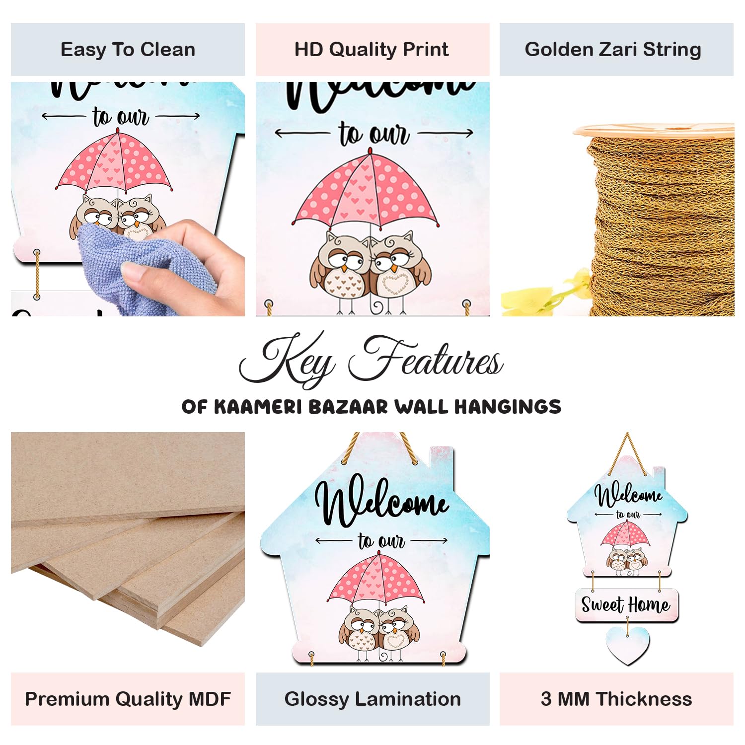 Welcome To Our Home Wall Hanging for Living Room - Bedroom - Home Décor - Gifts 