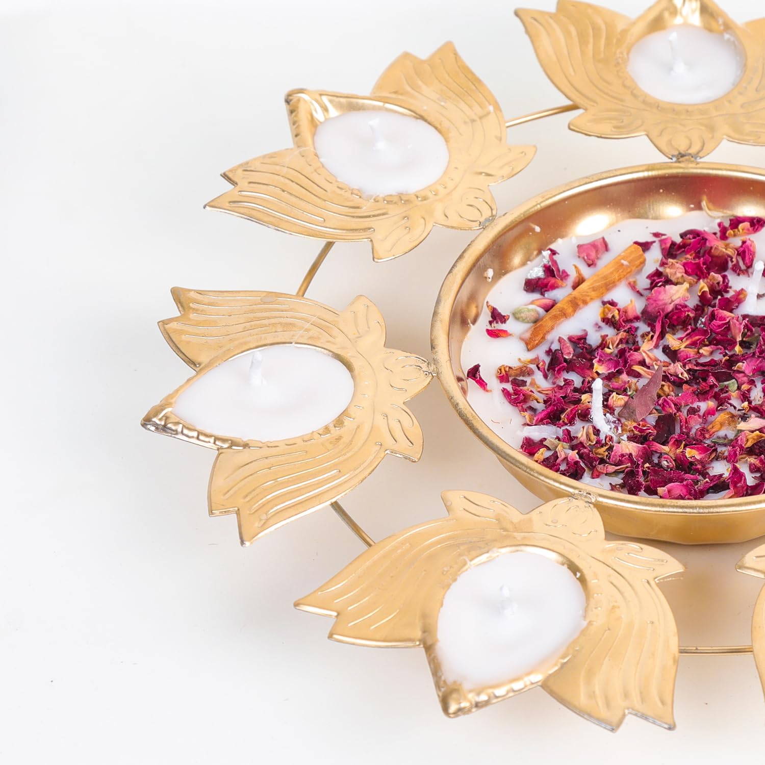 Handcrafted Bowl for Floating Flowers and Tea Light Candles  Diya Shape Flower Decorative Urli Bowl 