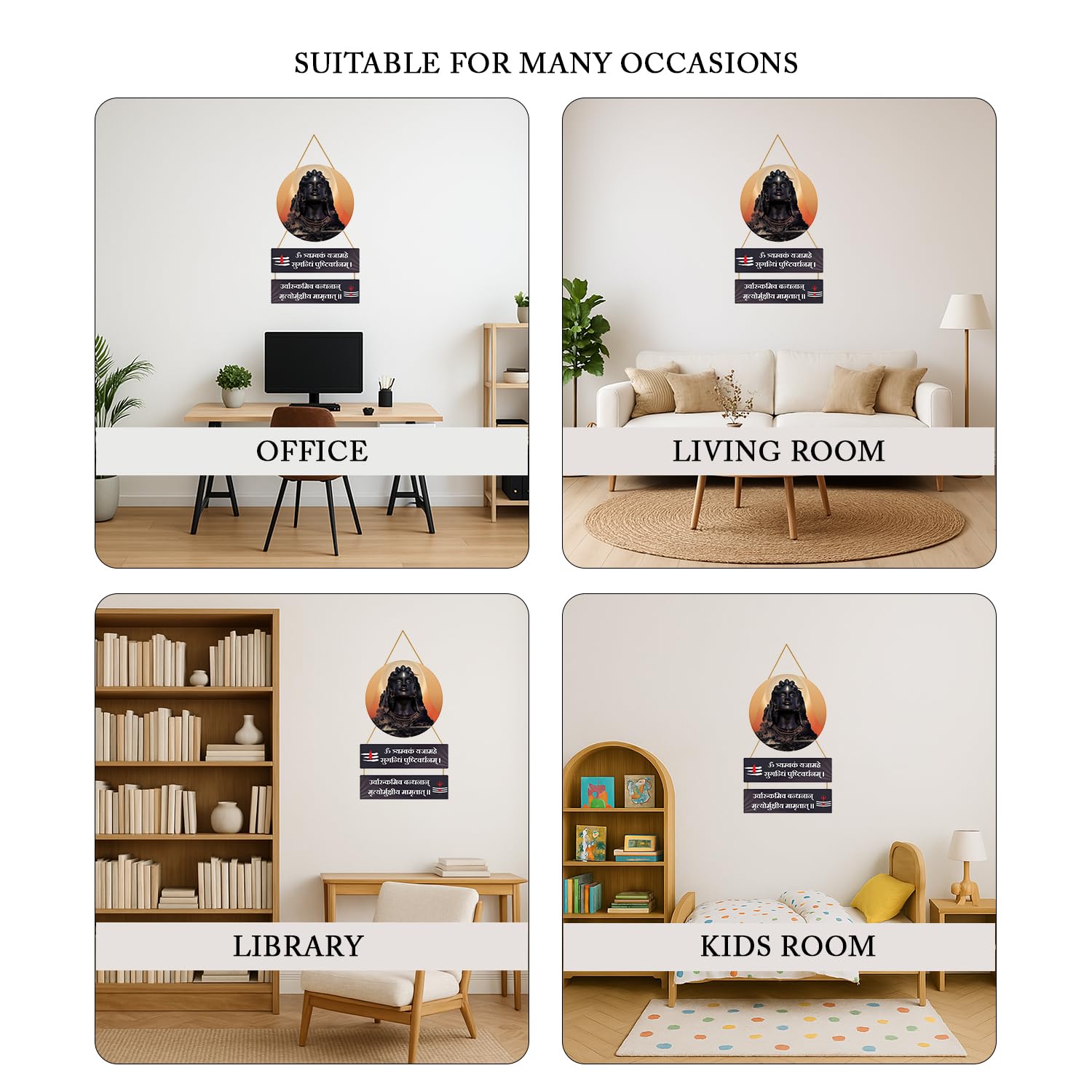 God Mahadeva Spiritual Decorative Shiva Wall Art Hanging for Home Decoration