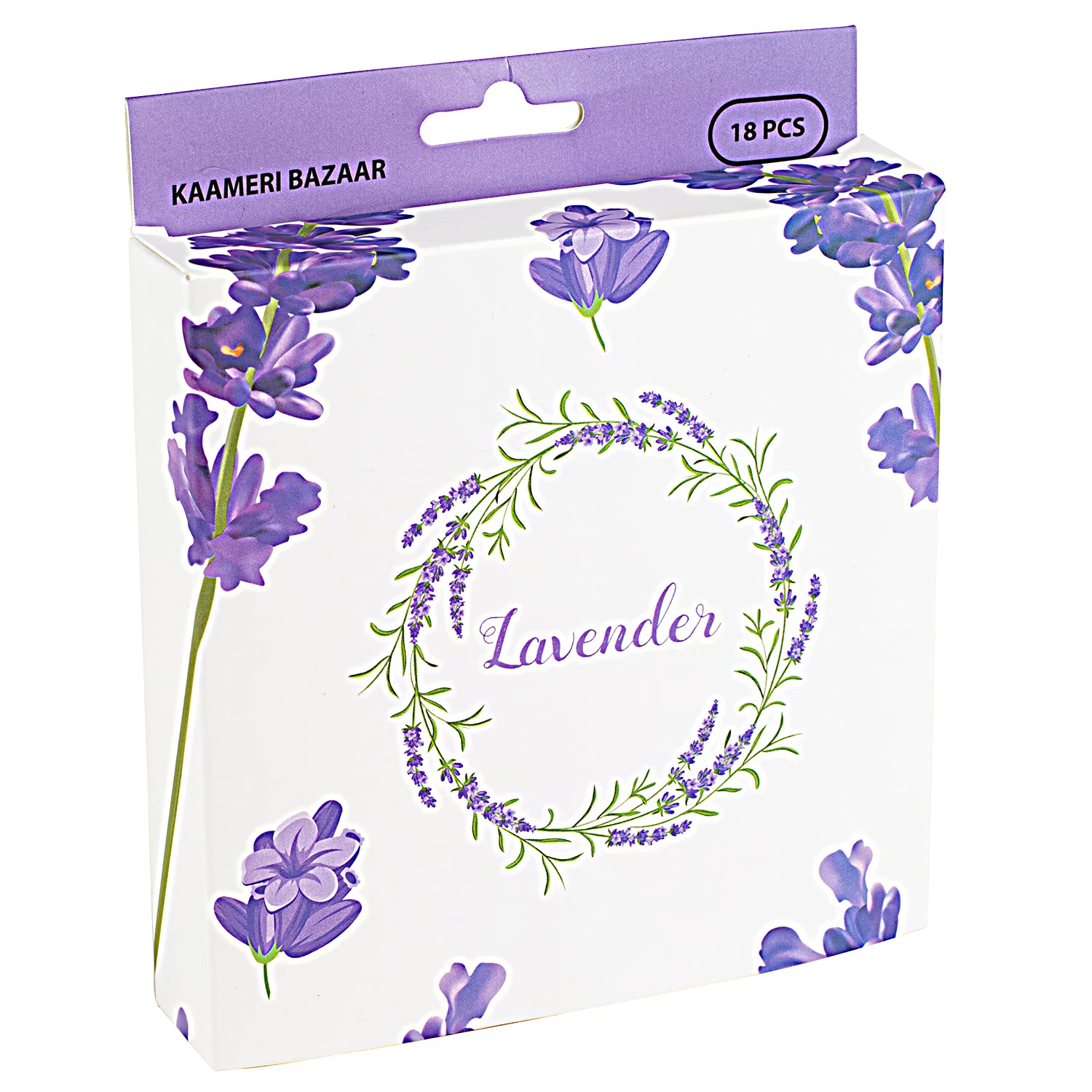 Wax Scented Tealight Candles Set (Lavender, 18 Pcs)