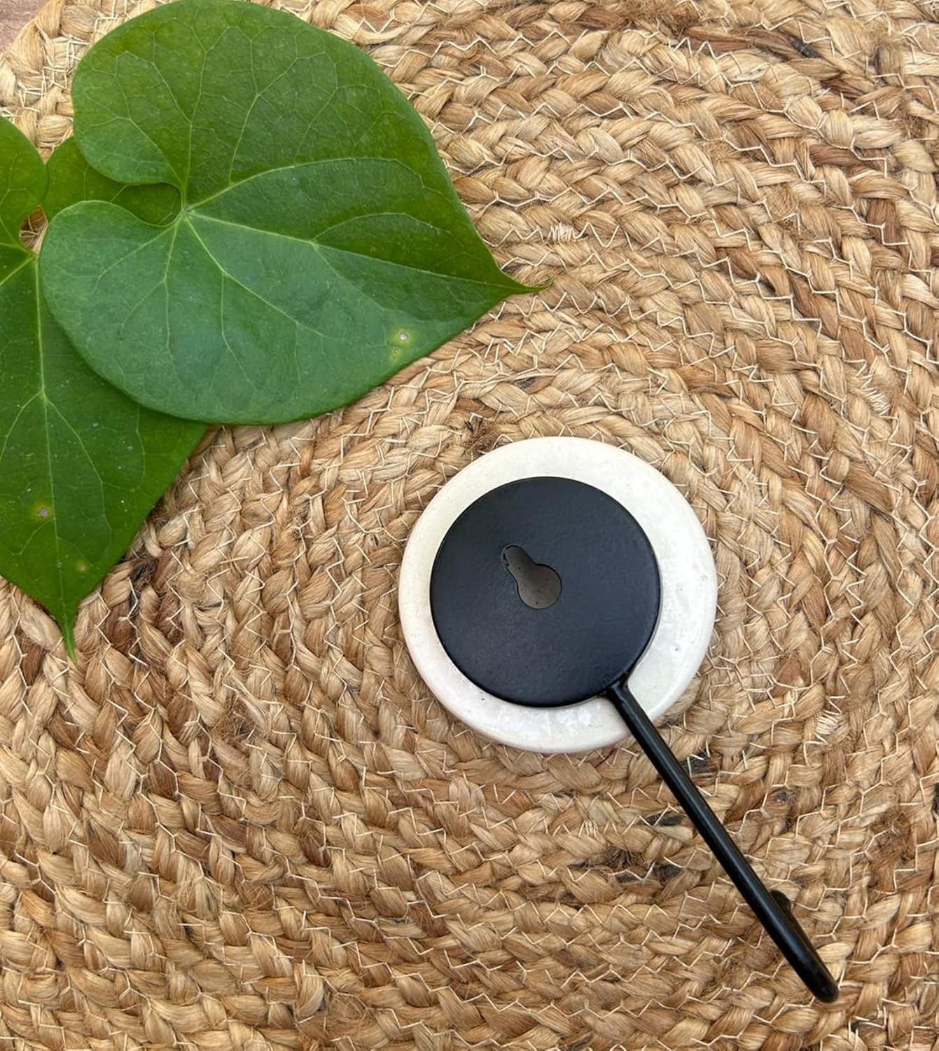 Handmade Boho Macrame Hanging Wall Decoration Ceramic Ringing Bells with Hooks (Set of 5)