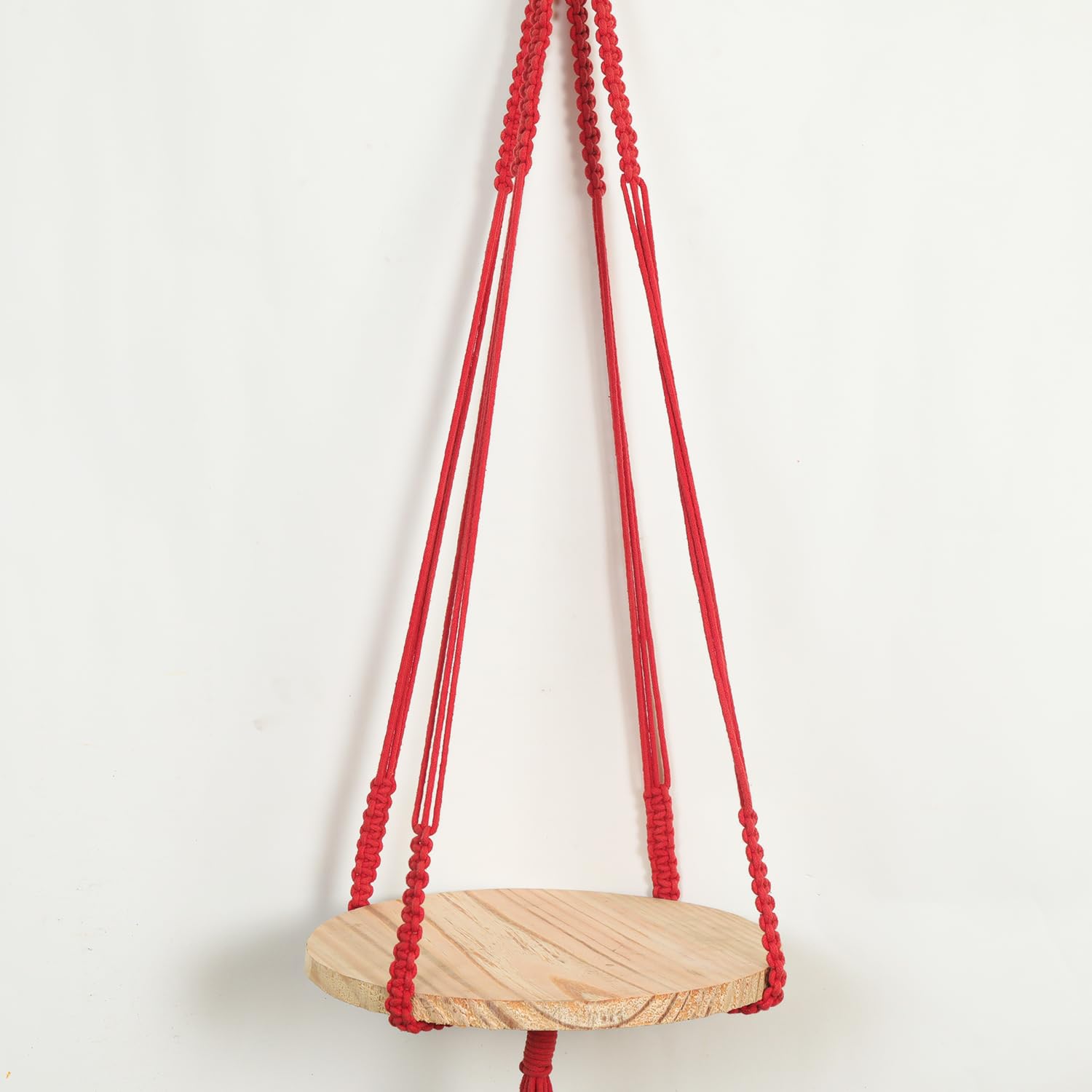  Hand Woven Bohemian Decorative Macrame Indoor Ceiling Hanging Floating Shelf Chic Decor for Plants 