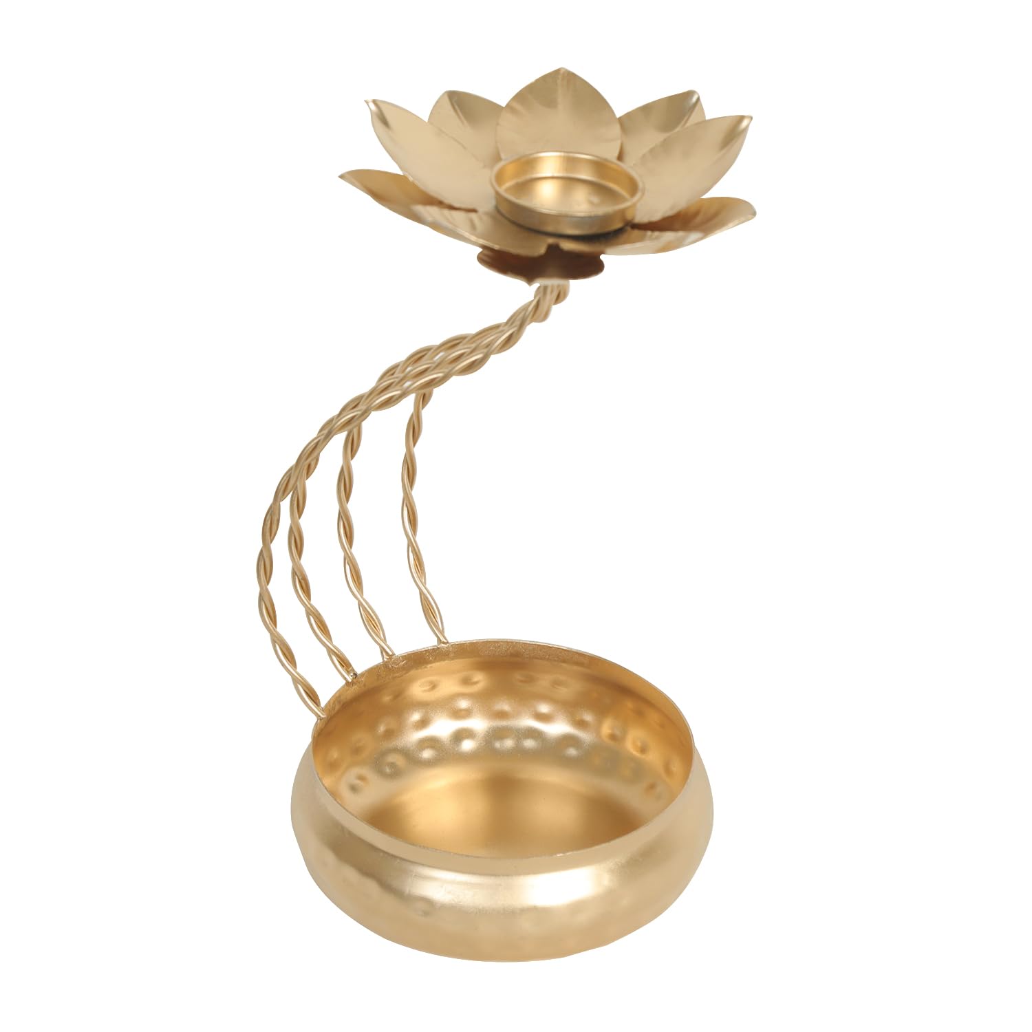 Flower Shape Scented Diya Decorative Urli Diwali Decoration Item (Rose Fragrance)
